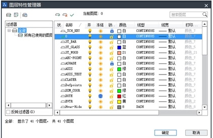 CAD图层管理器的使用方法