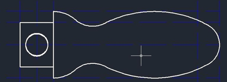 使用CAD设计一个简单的手柄