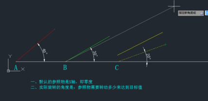 CAD的旋转参照如何操作