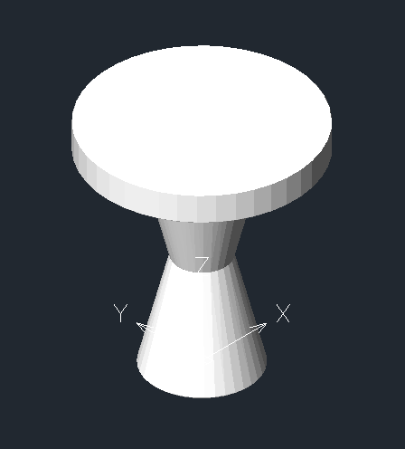 CAD三维图形绘制之石凳