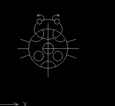 CAD七星瓢虫绘制