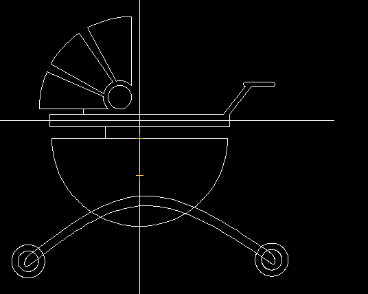 CAD绘制婴儿车