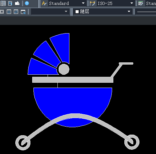 CAD绘制婴儿车