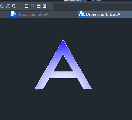 CAD渐变的A字母应该怎么绘制