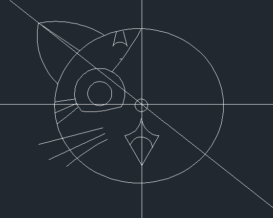 CAD绘制起司猫的方法步骤