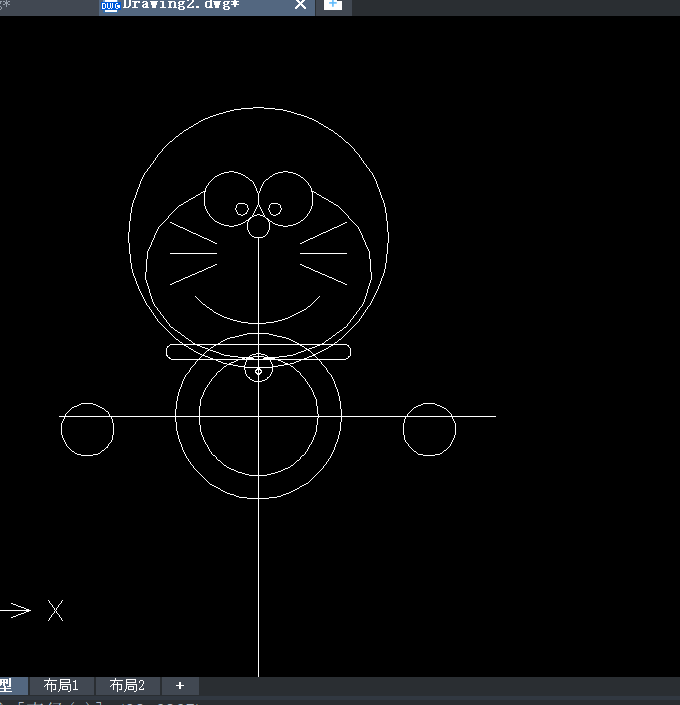 如何用CAD绘制哆啦A梦
