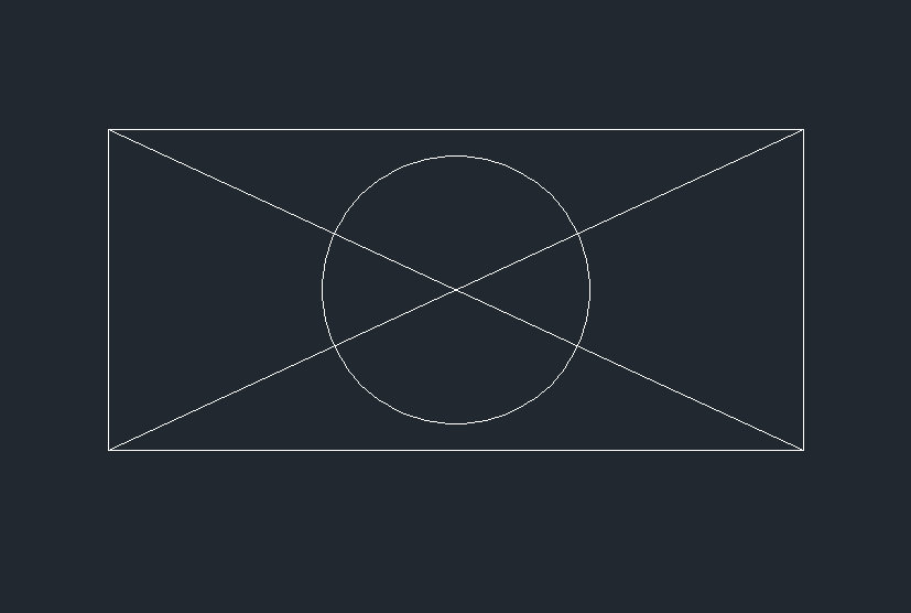 CAD在矩形的中心点添加圆形怎么操作