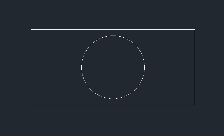 CAD在矩形的中心点添加圆形怎么操作