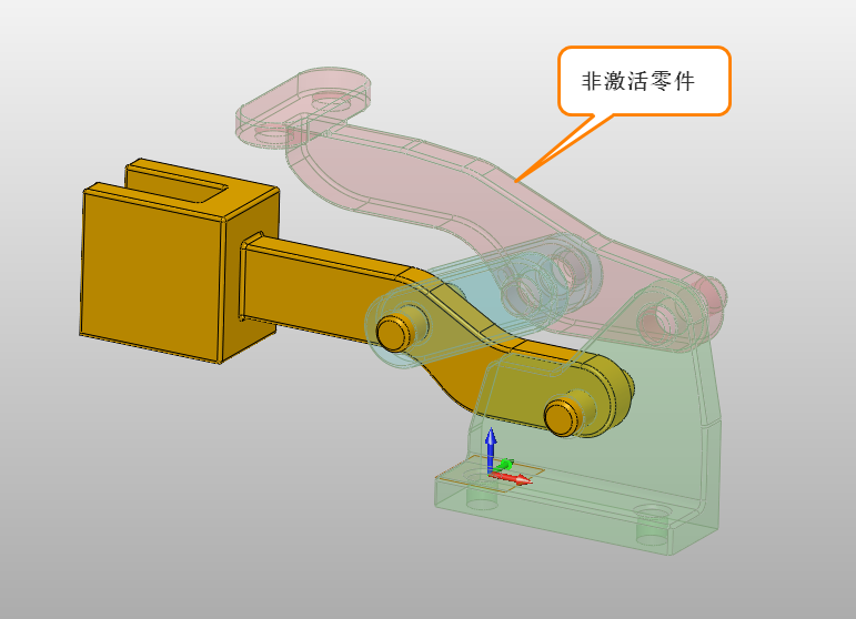 在装配模式下，3D建模软件的非激活零件的显示状态如何设置？