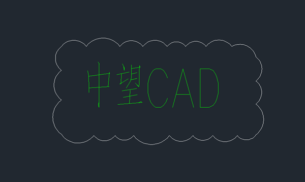 CAD中设置修订云线以包围文字的方法