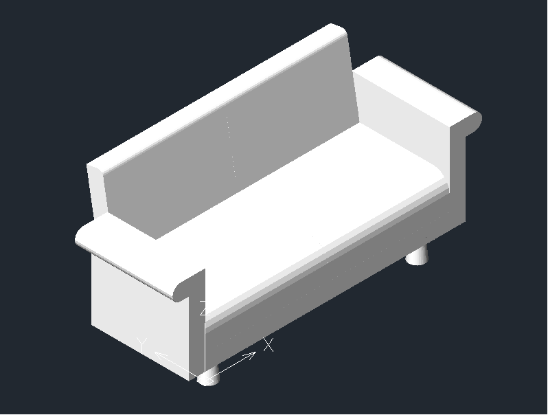 怎样用CAD绘制三维立体沙发？