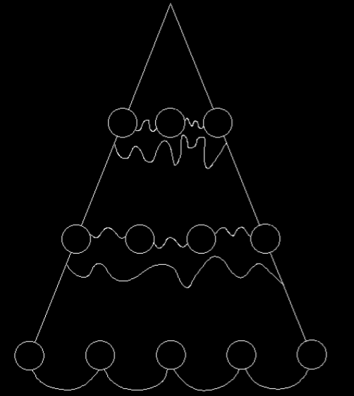 用CAD绘制圣诞树的方法